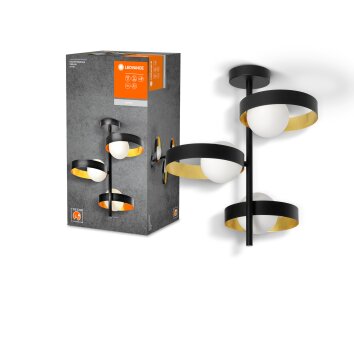 Oświetlenie Ledvance DECOR lampa ścienno-sufitowa czarny, 3-punktowe