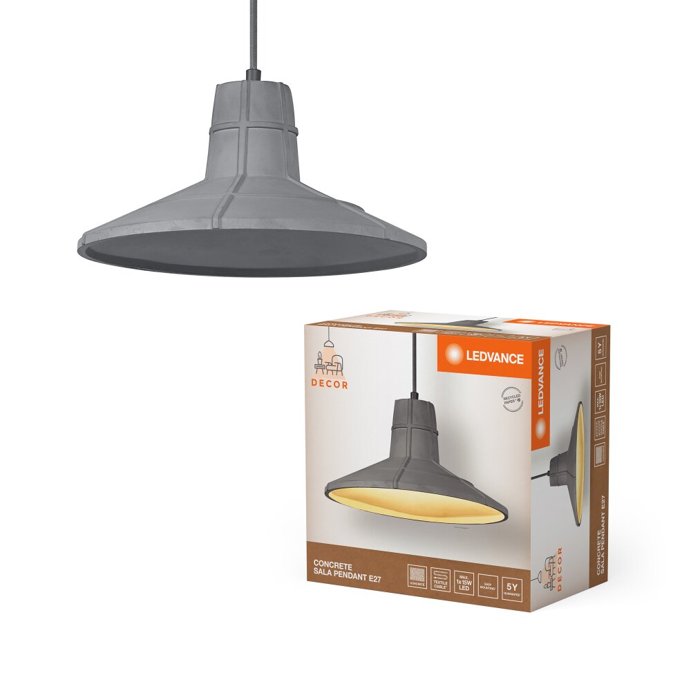 Oświetlenie Ledvance DECOR Oświetlenie ścienne i sufitowe Szary, 1-punktowy main product photo