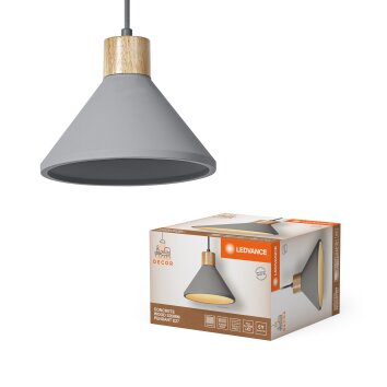 Oświetlenie Ledvance DECOR lampa ścienno-sufitowa szary, wygląd drewna, 1-punktowy
