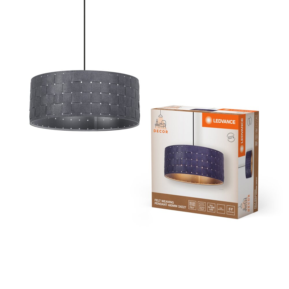 Oświetlenie Ledvance DECOR Oświetlenie ścienne i sufitowe Szary, 3-punktowe main product photo