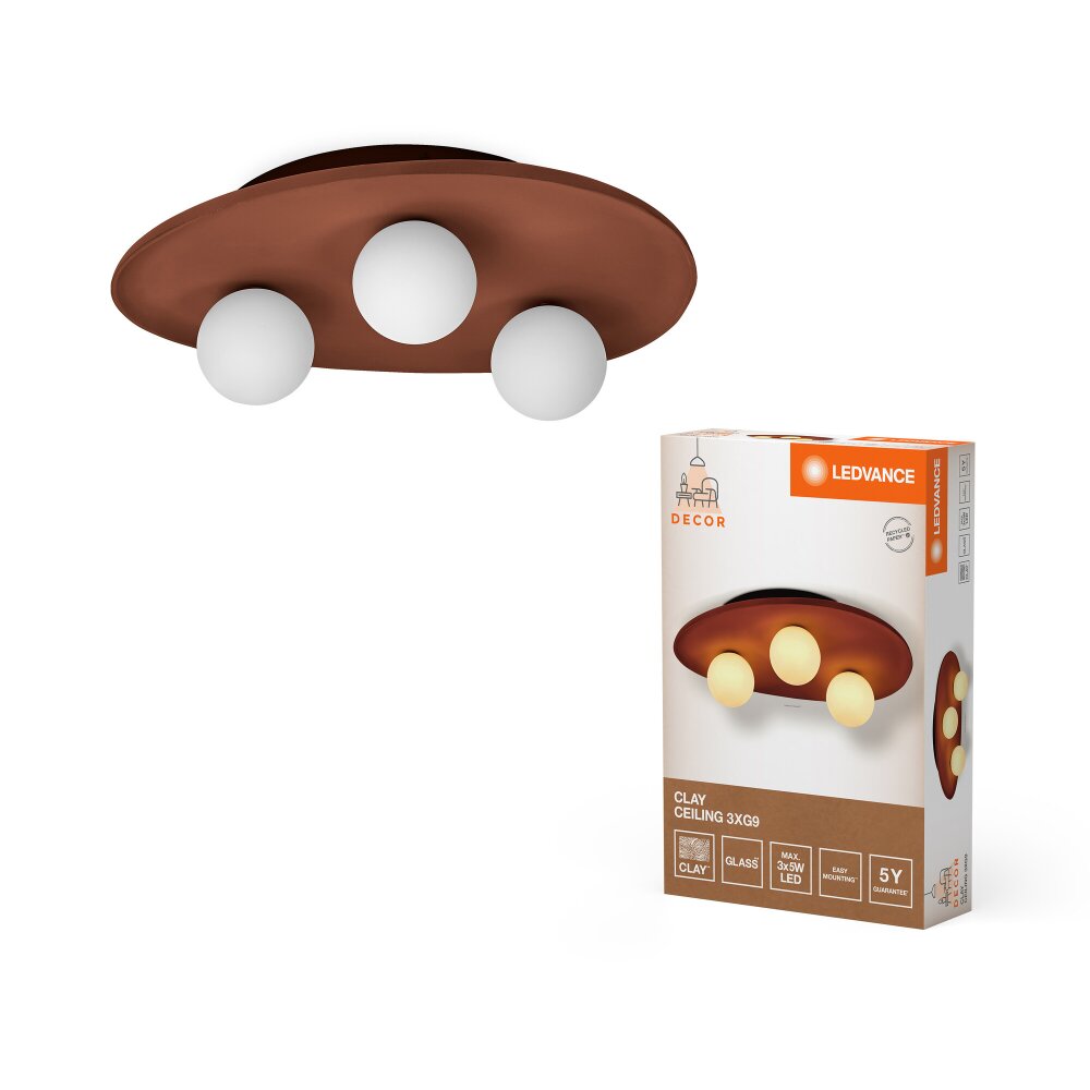 Oświetlenie Ledvance DECOR Oświetlenie ścienne i sufitowe Brązowy, 3-punktowe main product photo