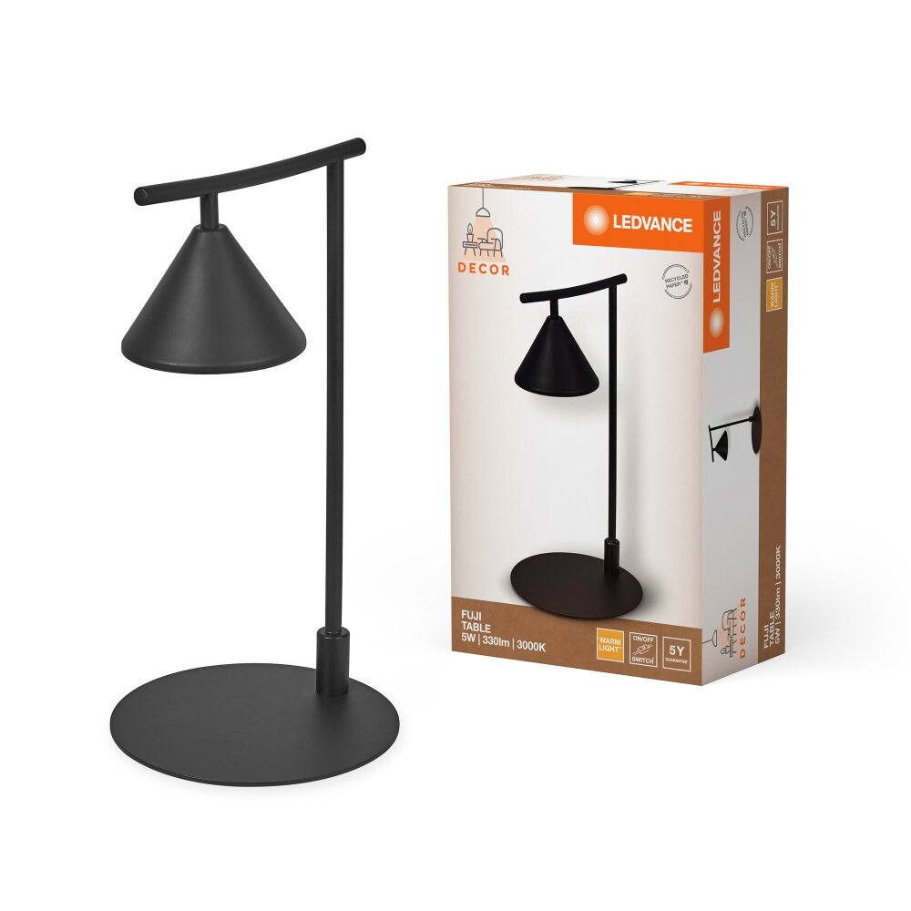 Oświetlenie Ledvance DECOR Oświetlenie ścienne i sufitowe LED Czarny, 1-punktowy main product photo