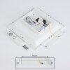 Cambote Lampa Sufitowa LED Biały, 1-punktowy, Zdalne sterowanie