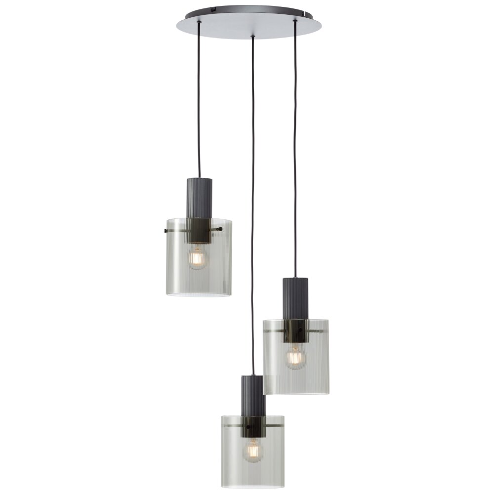 Oświetlenie Brilliant Riffelini Lampa wisząca Czarny, 3-punktowe main product photo