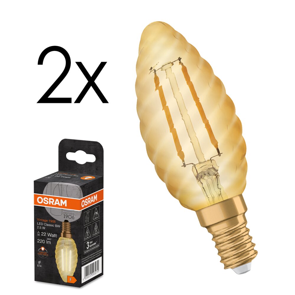 E14 LED 2.5 Watt ciepły biały 220 Lumen main product photo