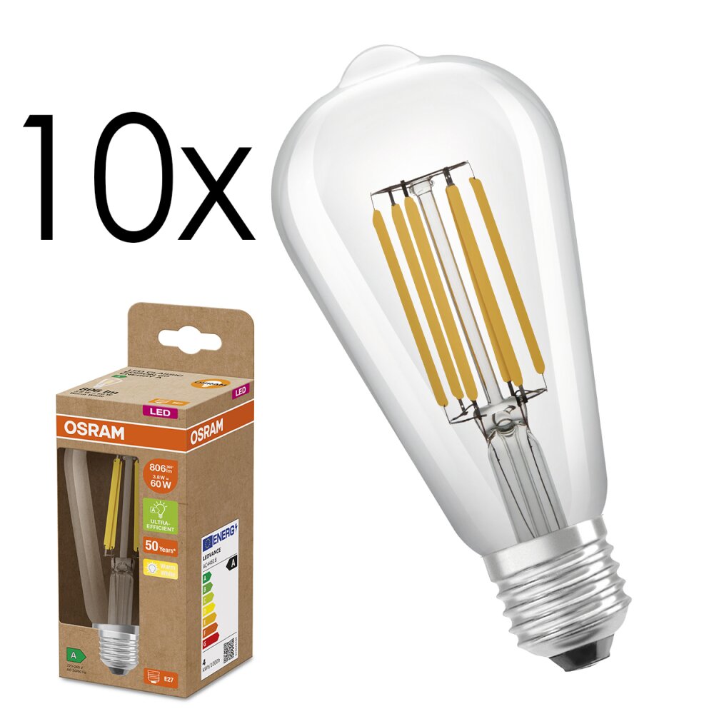 E27 LED 3.8 Watt ciepły biały 806 Lumen main product photo