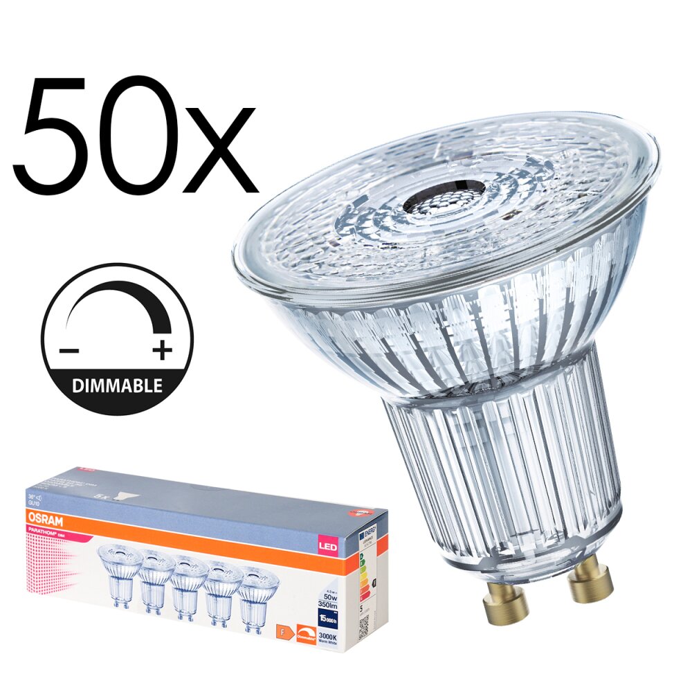 GU10 LED 4.5 Watt ciepły biały przyciemnione 350 Lumen main product photo