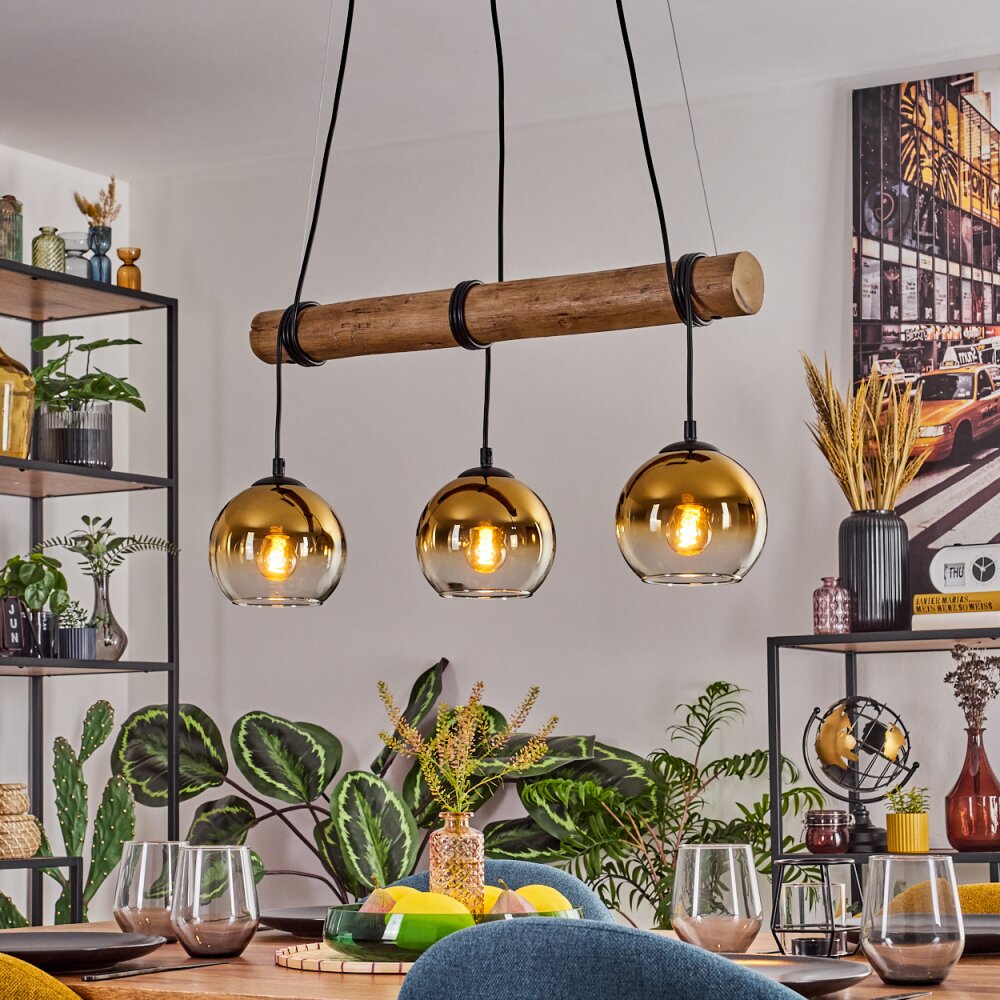 Koyoto Lampa wisząca, Kula świetlna, Lampa wisząca Ecru, Czarny, 3-punktowe main product photo