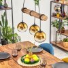 Koyoto lampa wisząca, kula świetlna, lampa wisząca kolory naturalne, czarny, 3-punktowe