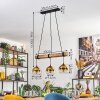 Koyoto lampa wisząca, kula świetlna, lampa wisząca kolory naturalne, czarny, 3-punktowe