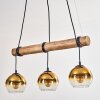 Koyoto lampa wisząca, kula świetlna, lampa wisząca kolory naturalne, czarny, 3-punktowe