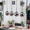 Gastor Lampa wisząca, Kula świetlna, Lampa wisząca Chrom, Przydymiony, 4-punktowe
