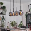 Gastor Lampa wisząca, Kula świetlna, Lampa wisząca Chrom, Przydymiony, 4-punktowe