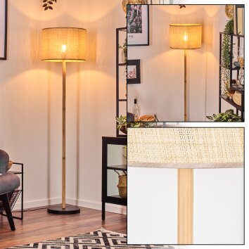 Sabadim lampa stojąca kolory naturalne, czarny, 1-punktowy