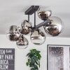 Chehalis Lampa sufitowa, Kula świetlna Chrom, Przezroczysty, Przydymiony, 8-punktowe