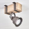 Pehefito lampa sufitowa, spot sufitowy szary, kolory naturalne, 1-punktowy
