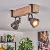 Pehefito lampa sufitowa, spot sufitowy szary, kolory naturalne, 2-punktowe
