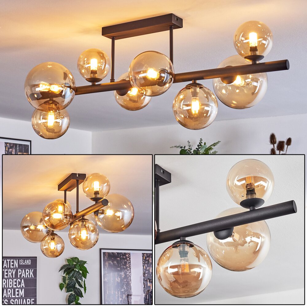 Chehalis Lampa sufitowa, Kula świetlna W kolorze bursztynu, 8-punktowe main product photo