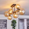 Chehalis lampa sufitowa, kula świetlna bursztynowy, 8-punktowe