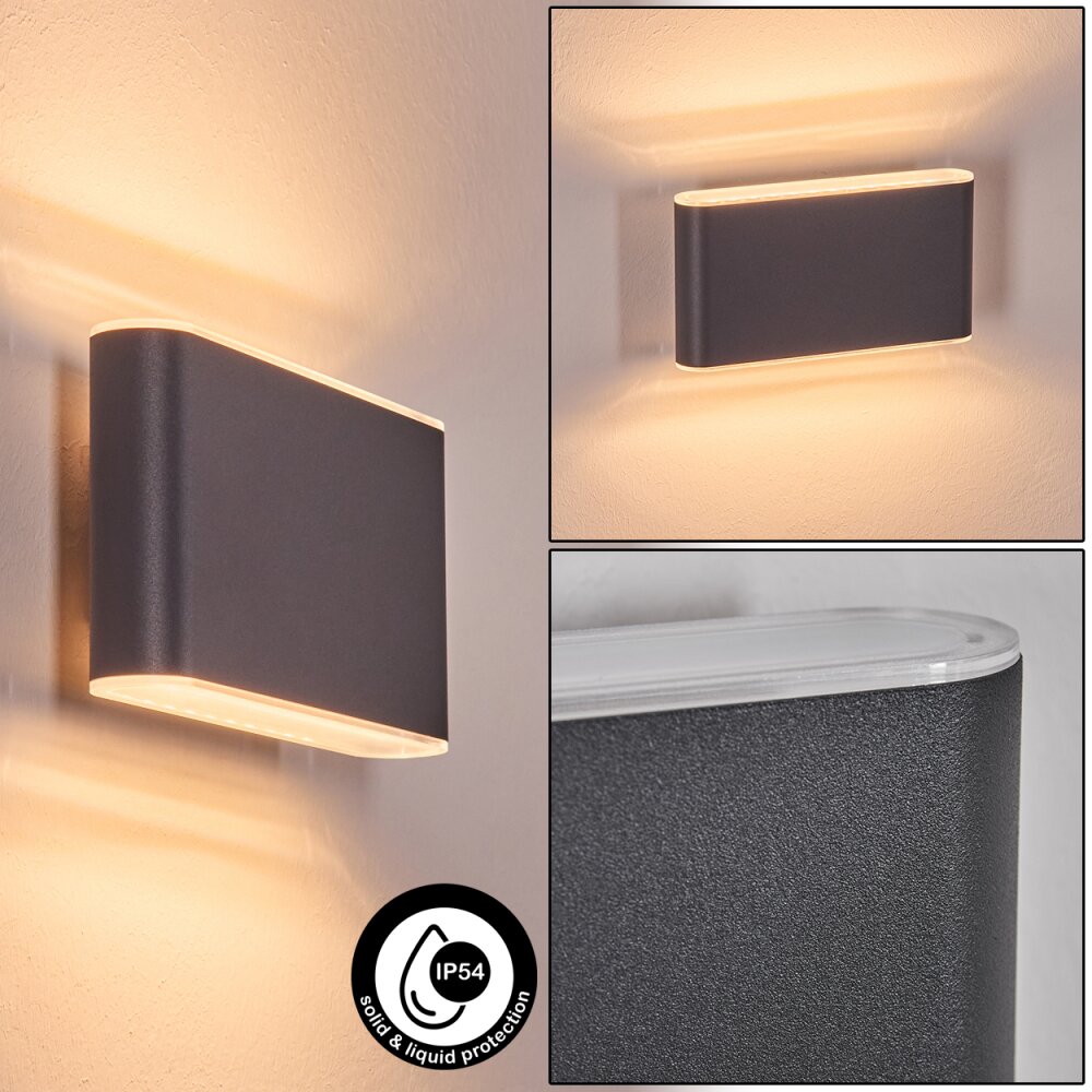 Paranhas Zewnętrzny kinkiet, Lampa łazienkowa, Oświetlenie Up & Down, Lampa ścienna Antracytowy, 1-punktowy main product photo