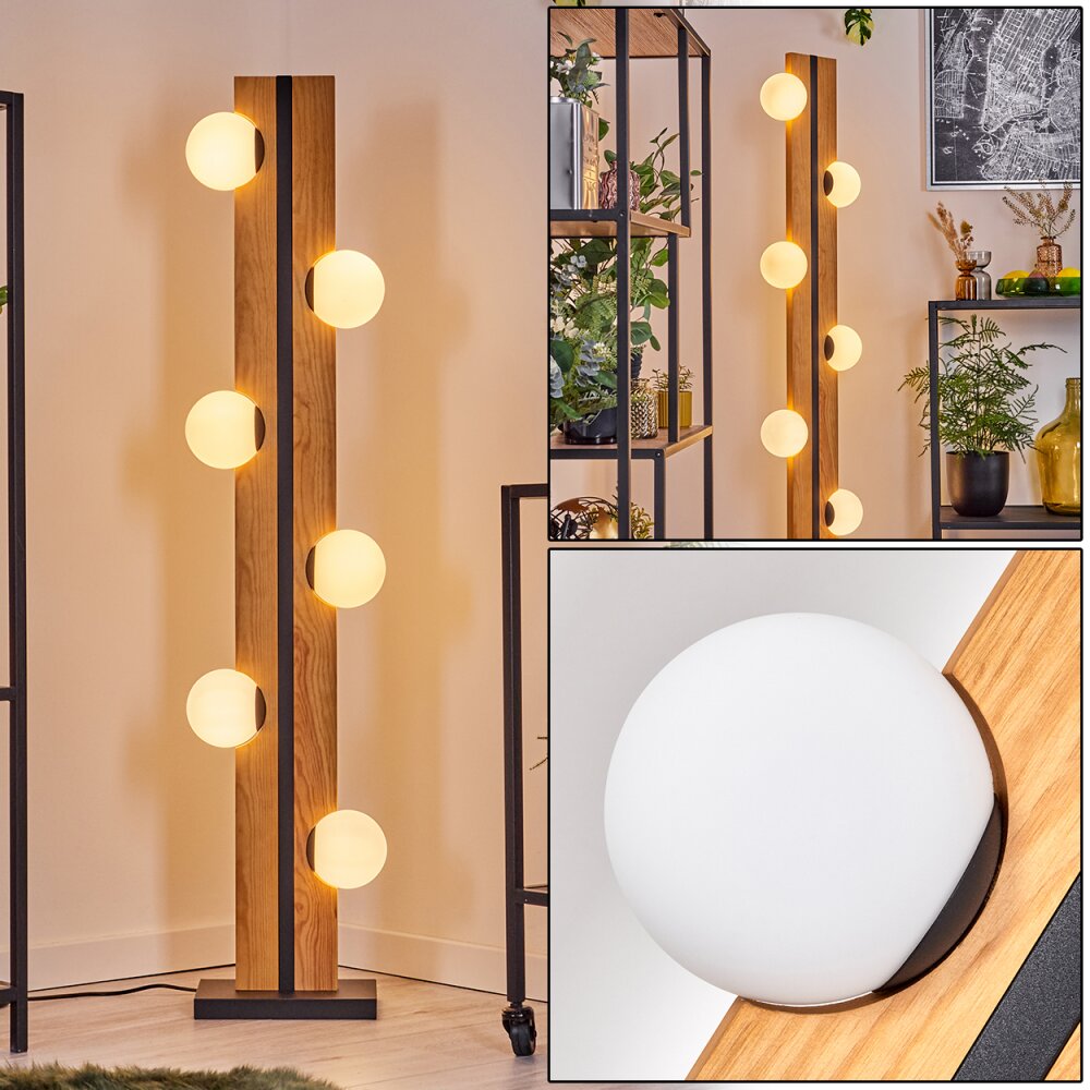 Chehalis Kula świetlna, Lampa stojąca Ecru, Czarny, 6-punktowe main product photo