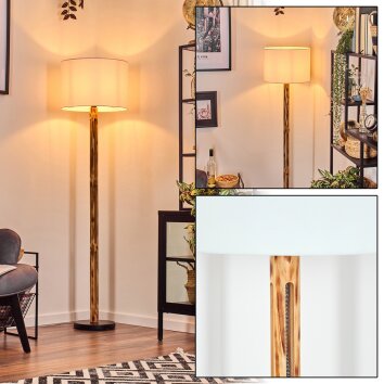 Bassagoda lampa stojąca kolory naturalne, czarny, 1-punktowy