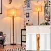 Bassagoda lampa stojąca kolory naturalne, czarny, 1-punktowy