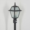 Fornelos oświetlenie zewnętrzne, słupek ogrodowy czarny, 1-punktowy, Czujnik ruchu