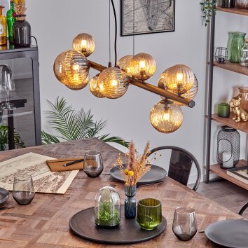 Chehalis lampa wisząca, kula świetlna, lampa wisząca bursztynowy, 10-punktowe