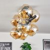 Gastor lampa sufitowa, kula świetlna bursztynowy, 8-punktowe