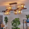 Gastor Lampa sufitowa, Kula świetlna W kolorze bursztynu, Przezroczysty, 8-punktowe