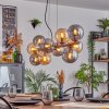 Gastor lampa wisząca, kula świetlna, lampa wisząca bursztynowy, przydymiony, 10-punktowe