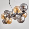 Gastor lampa wisząca, kula świetlna, lampa wisząca bursztynowy, przydymiony, 10-punktowe