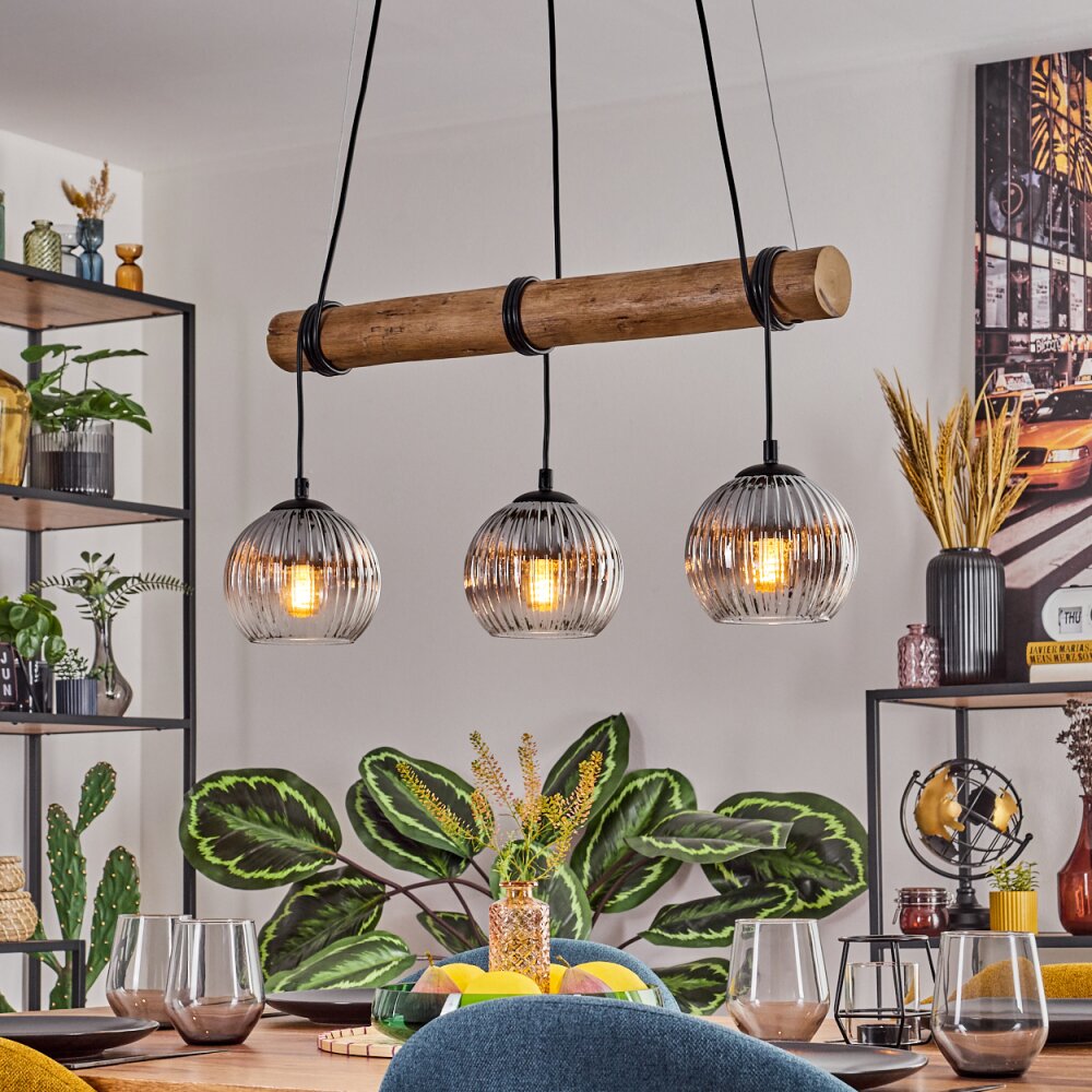 Koyoto Lampa wisząca, Kula świetlna, Lampa wisząca Ecru, Czarny, 3-punktowe main product photo