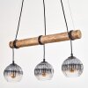 Koyoto lampa wisząca, kula świetlna, lampa wisząca kolory naturalne, czarny, 3-punktowe