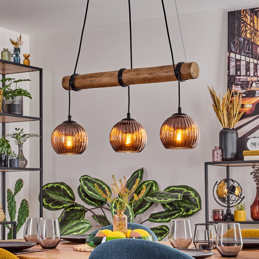 Koyoto Lampa wisząca, Kula świetlna, Lampa wisząca Ecru, Czarny, 3-punktowe main product photo