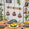 Koyoto lampa wisząca, kula świetlna, lampa wisząca kolory naturalne, czarny, 3-punktowe