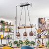 Koyoto lampa wisząca, kula świetlna, lampa wisząca kolory naturalne, czarny, 3-punktowe