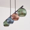 Koyoto lampa wisząca, kula świetlna, lampa wisząca niebeieski, zielony, miedziany, 4-punktowe