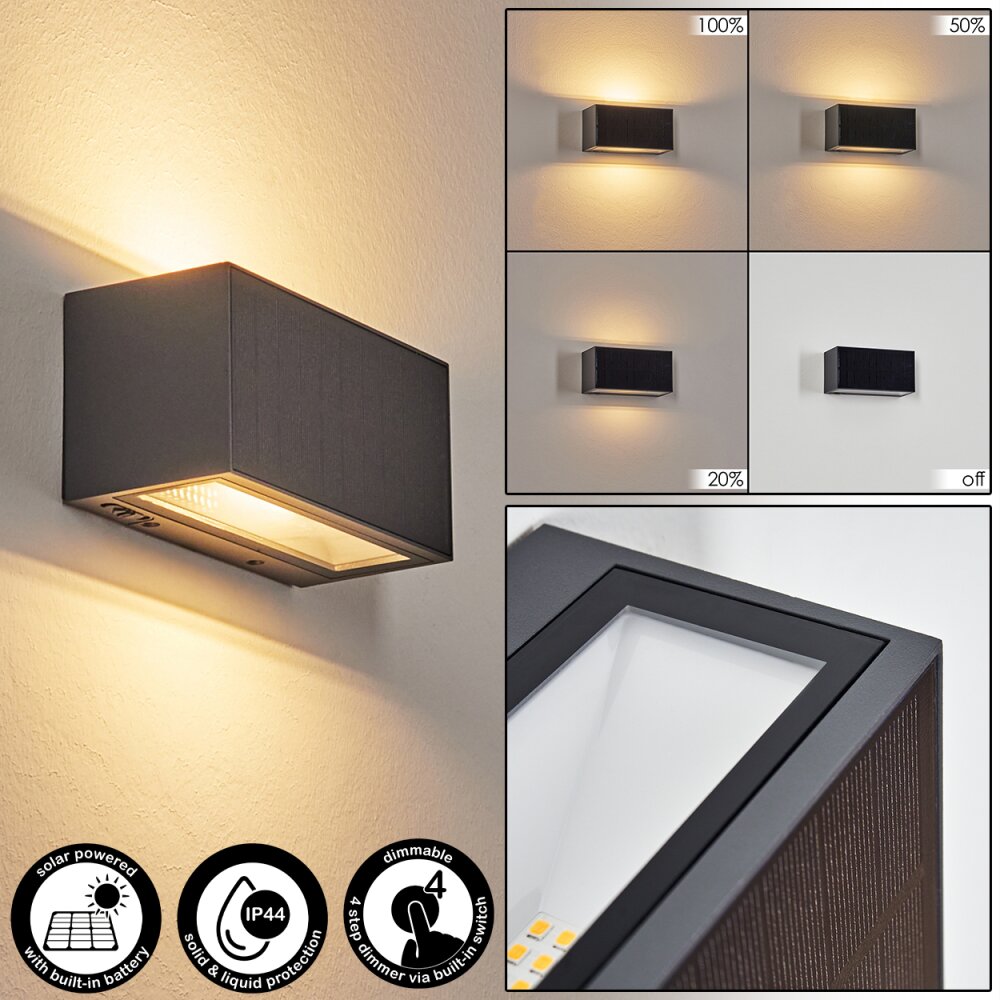 Brydebjerg Zewnętrzny kinkiet, Oświetlenie Up & Down, Lampa ścienna LED Czarny, 1-punktowy main product photo