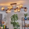 Koyoto Lampa sufitowa, Kula świetlna W kolorze bursztynu, Przezroczysty, Przydymiony, 10-punktowe