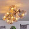 Koyoto Lampa sufitowa, Kula świetlna W kolorze bursztynu, Przezroczysty, Przydymiony, 10-punktowe