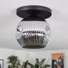Ripoll lampa sufitowa, kula świetlna chrom, przydymiony, 1-punktowy