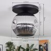 Ripoll lampa sufitowa, kula świetlna chrom, przydymiony, 1-punktowy