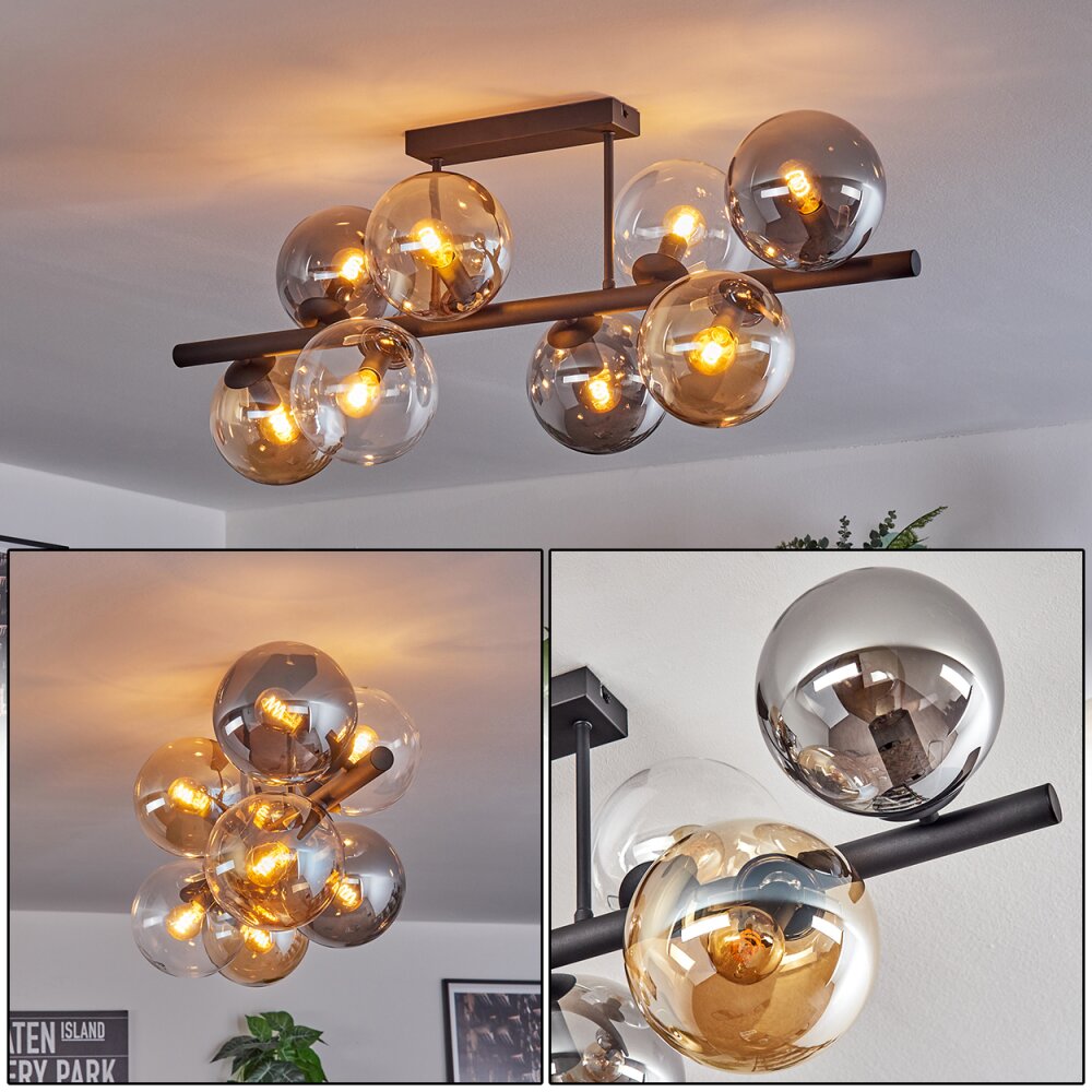 Gastor Lampa sufitowa, Kula świetlna W kolorze bursztynu, Przezroczysty, Przydymiony, 8-punktowe main product photo