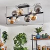 Gastor Lampa sufitowa, Kula świetlna W kolorze bursztynu, Przezroczysty, Przydymiony, 8-punktowe