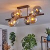 Gastor Lampa sufitowa, Kula świetlna W kolorze bursztynu, Przezroczysty, Przydymiony, 8-punktowe