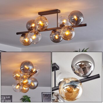 Gastor lampa sufitowa, kula świetlna bursztynowy, przezroczysty, przydymiony, 8-punktowe