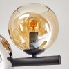 Koyoto lampa sufitowa, kula świetlna bursztynowy, chrom, przydymiony, 8-punktowe