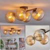 Koyoto lampa sufitowa, kula świetlna bursztynowy, 4-punktowe